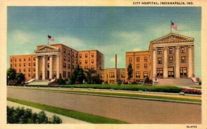 Postkarte Stadtkrankenhaus, Indianapolis, Indiana - Bild 1 von 2