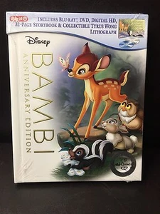 Disney's Bambi Target Exclusive Blu Ray, DVD + Dig HD w/ Storybook & Lithograph - Picture 1 of 3