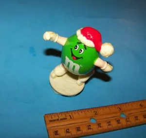 M&M's Weihnachtsschmuck Süßigkeiten Topper grün Erdnuss Schlittschuh M&M's Sammlerstück - Bild 1 von 3