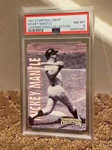 1997 Starting Lineup Mickey Mantle Cooperstown Collection Card PSA 8 LOW POP - Picture 1 of 1