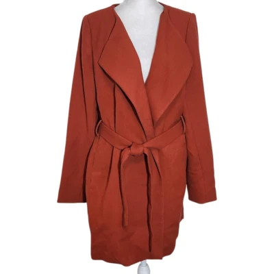 The Limited Orange Belted Coat NWT Size Medium Dark Orange Trench Coat - Image 1 of 4