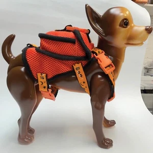 Dog Backpack No-Pull Pet Harness Vest with Saddle Bag Backpack Cute Orange Small - Picture 1 of 5