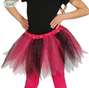 Childs Halloween Girls Fancy Dress Tutu Pink/Black Childrens Book Day tutu fg - Picture 1 of 4