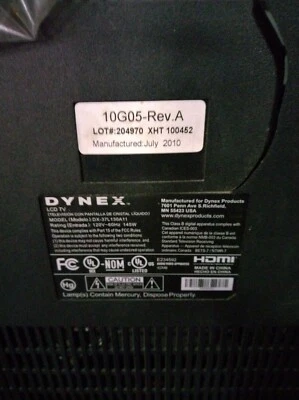 TV 18 altura 32 comprimento, Dynex TV. Sem amassados, deformidades de cor nesta tela - Imagem 1 de 3