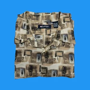 Camisa Hawaiana Abotonada Manga Corta Patrón Azteca Talla XL Puritana De Colección Para Hombres - Imagen 1 de 21
