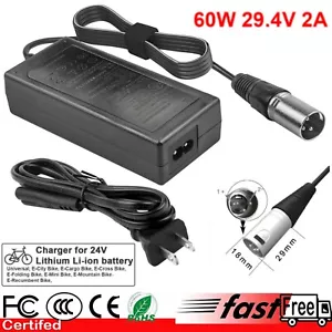 Cargador de batería 29,4 V 2 A XLR para scooter Shoprider Bladez XTR Comp Schwinn S600 - Imagen 1 de 12