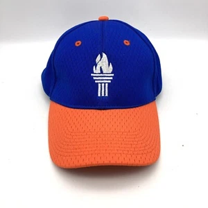Boombah Olympics Torch Embroidered Blue Orange Mesh Hat Cap Adjustable - Picture 1 of 13