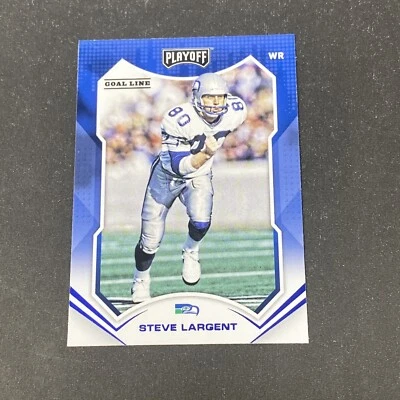 Steve Largent GOAL LINE 2021 Panini Playoff Football #200 Parallel Card Seahawks - Image 1 of 2