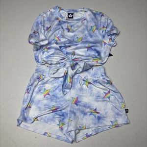 Pixie Lane Stars Summer Short Sleeve Top With Matching Shorts Sz 7 NWT - Picture 1 of 5