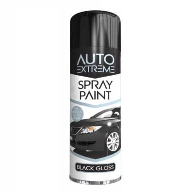 Black Gloss Aerosol Spray Paint Interior & Exterior Auto Car Bike Paint 250ml - Image 1 of 2