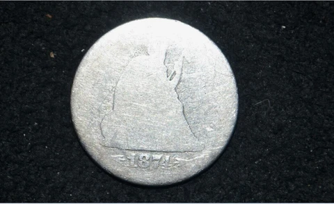 1874 p Seated Liberty Quarter Dollar ** Bargain Cover