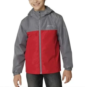 Boys Eddie Bauer Youth Lightweight 3-In-1 Jacket Grey/Red -- Size XS 5/6 - Picture 1 of 5