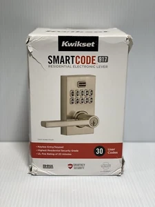 Palanca electrónica Kwikset SmartCode 917 entrada sin llave pulido cromo 30 códigos - Imagen 1 de 6