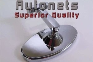 Espejo retrovisor interior ovalado a tornillo cromado 5" Hot Rod Chevy Ford GM - Imagen 1 de 2