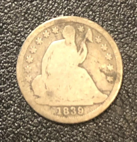 1839-O Liberty Seated Half Dime Silver Coin Early Date! Cover