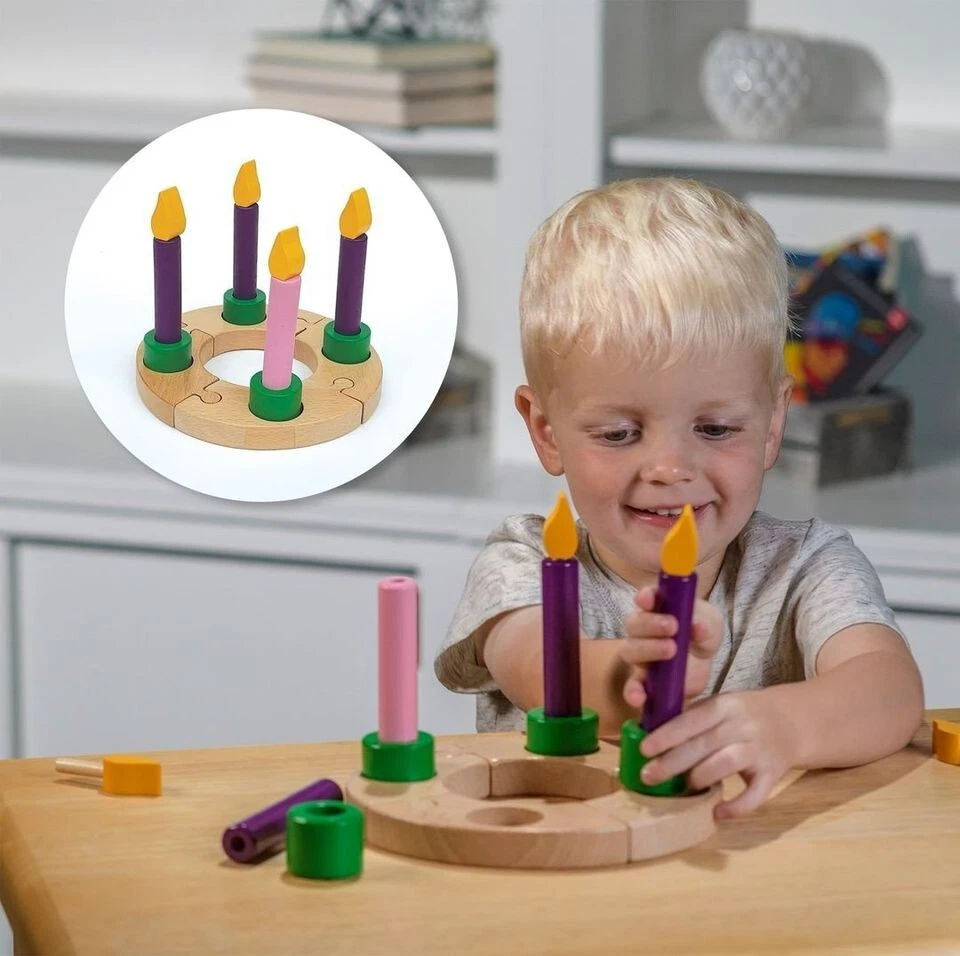 Juego de guirnalda de madera de Navidad rompecabezas de Adviento niños y adultos Foto 1 de 1