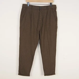 Zara braune Tapered Cropped Bündchen Hose Herren Gr. 32 - Bild 1 von 12
