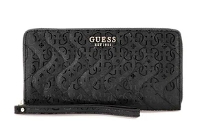 GUESS SASKY Cheque Organizer Schwarz, Damen-Geldbörse Portemonnaie Wallet - Bild 1 von 5