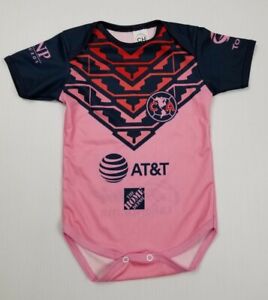 Club america pink Color baby soccer Jersey pañalero bodysuit bebe