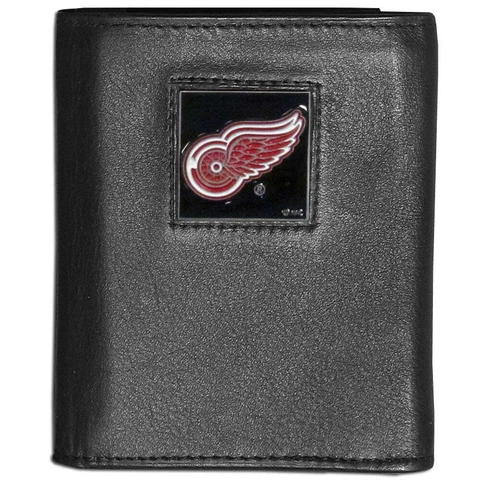 Siskiyou Sports NHL Men's Detroit Red Wings Genuine Leather Tri-fold Wallet Cover