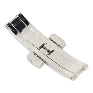 Stainless Steel Watch Band Buckle Push Button Folding Clasp Replacement Acce PLM - Picture 1 of 12