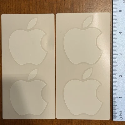 Authentic Apple White Logo Sticker Decal  iPhone iPod Set Of Four - Image 1 of 2