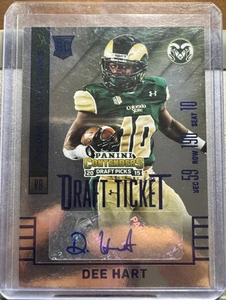 Dee Hart 2015 Panini Contenders Draft Picks Blue RC Auto #266 Colorado State - Picture 1 of 3