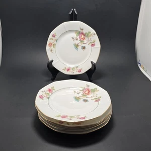 Platos de postre florales de 6,25" Victoria Checoslovaquia de colección VENDO 1 CADA UNO. 6 DISPONIBLES. - Imagen 1 de 9