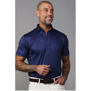 Collars & Co. Neu ohne Etikett halbstreizkragen Polo marineblau Kiesel Strand 5 Diamanten Büro XL - Bild 1 von 9