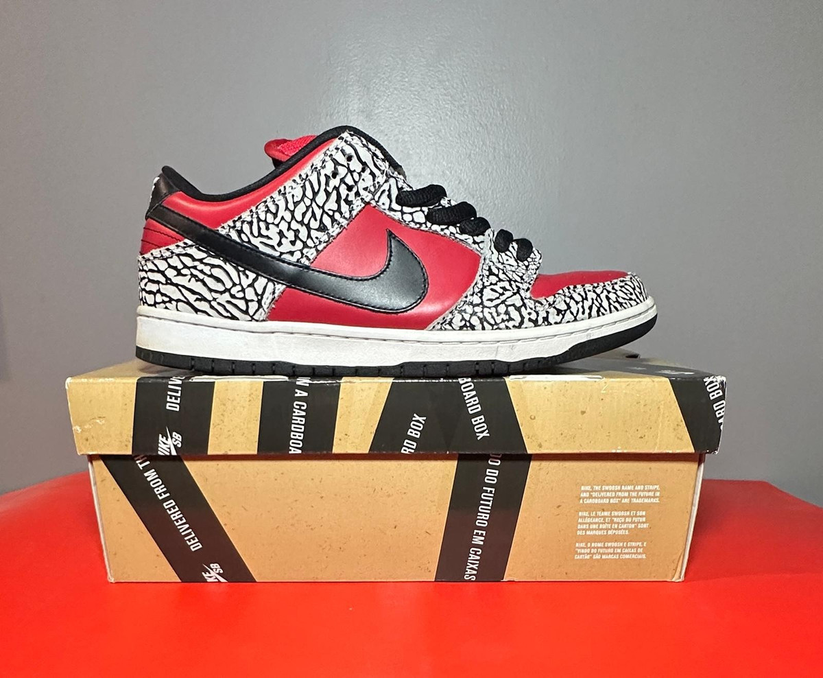 Nike Supreme x Dunk Premium SB Low Red Cement for Sale Nike Supreme x Dunk Premium SB Low Red Cement for Sale