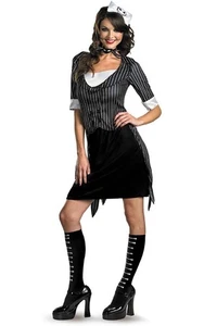 NIGHTMARE BEFORE CHRISTMAS SEXY JACK WOMENS ADULT FANCY DRESS HALLOWEEN COSTUME - Picture 1 of 2