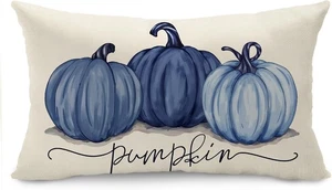 DFXSZ Fall Pillow Covers 12x20 Inch 20 x 12 (Pack of 1), Deep Light Blue  - Picture 1 of 5