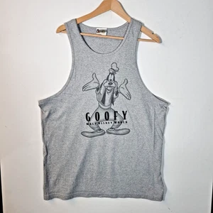 Vintage Walt Disney World Mens Goofy Vest Size XL Grey Tank Top Made in USA - Picture 1 of 8