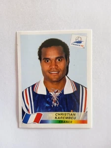 FIGUR WORLD CUP FRANCE 98 PANINI FRANCE KAREMBEU Nr. 167 MIT SEIDE - Bild 1 von 2