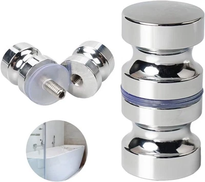 1 Pcs Shower Door Handle Bathroom Door Knob Shower Screen Metal Handles Chrome- - Image 1 of 4