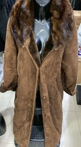 Montone shearling da donna colore marrone taglia 46 cod. AE199 - Imagen 1 de 7