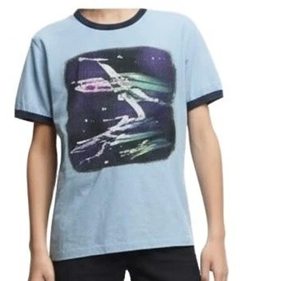 Camiseta GapKids Comida Chatarra Azul Timbre Niños Grande 10 Star Wars Gráfico Camiseta NUEVA Foto 1 de 4