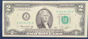 Rare 1976 Two Dollar Bill Note - Federal Reserve $2 United States Bicentennial - Picture 1 of 2