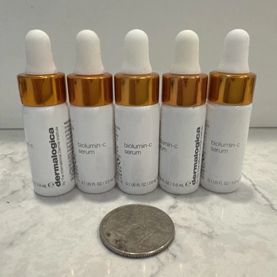 LOT OF 5 Dermalogica Biolumin-C Serum ( .1 fl oz / 3 ml ) Travel Size EACH - Image 1 of 2