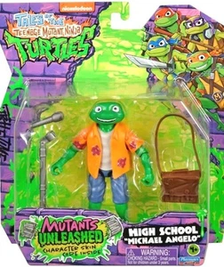 HIGH SCHOOL MICHELANGELO Tales Of The TMNT MUTANTS UNLEASHED 4.5" Figure READ!!! - Picture 1 of 5