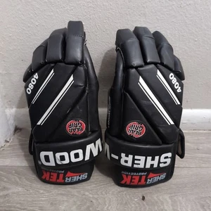 Guantes de jugador de hockey Sherwood S 4080 negro blanco 14,5" - Imagen 1 de 7