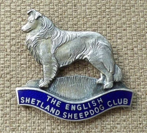 ENGLISH SHETLAND SHEEPDOG CLUB, Antique ENAMELLED BADGE - Kenart, Regd. No. - Picture 1 of 7