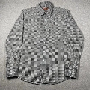Cinch Shirt Mens Small Blue Long Sleeve Button Down Modern Fit Geometric Western - Picture 1 of 11
