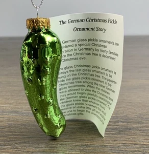 Germany Christmas 4” G&D Pickle Mercury Glass Ornament Vintage with Story Recap - Picture 1 of 7