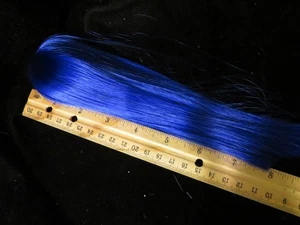 Monique Doll Wig size 5/6 New in Package~ Long ~ No bangs BRIGHT BLUE - Picture 1 of 3