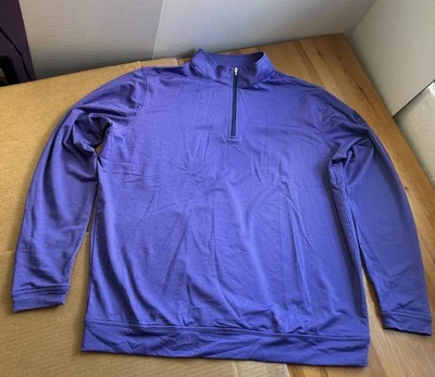 Pulôver Peter Millar roxo quarto de zíper tamanho GG golfe belfair - Imagem 1 de 4