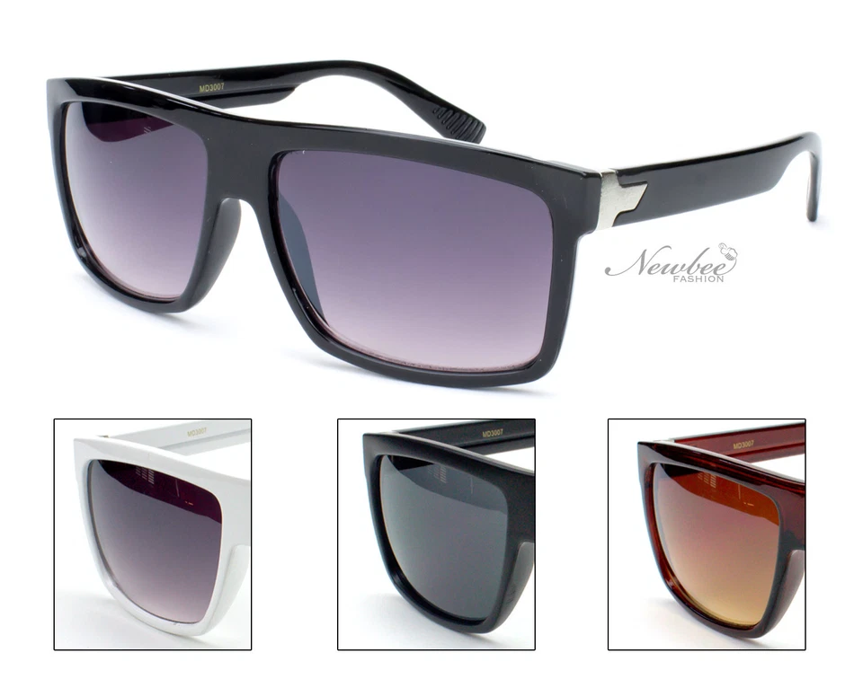 Gafas de sol para hombre lentes oscuras marco rectangular gafas de sol informales planas para el torso gafas de sol Foto 1 de 1