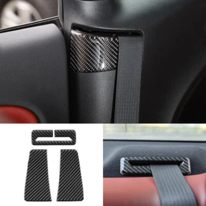 Borde del panel de hebilla del cinturón de seguridad interior de fibra de carbono para Dodge Challenger 2015-2022 - Imagen 1 de 9