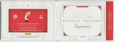 2016 Panini National Treasures Collegiate Combo Mat Sig Booklet Prime #6 C Moore