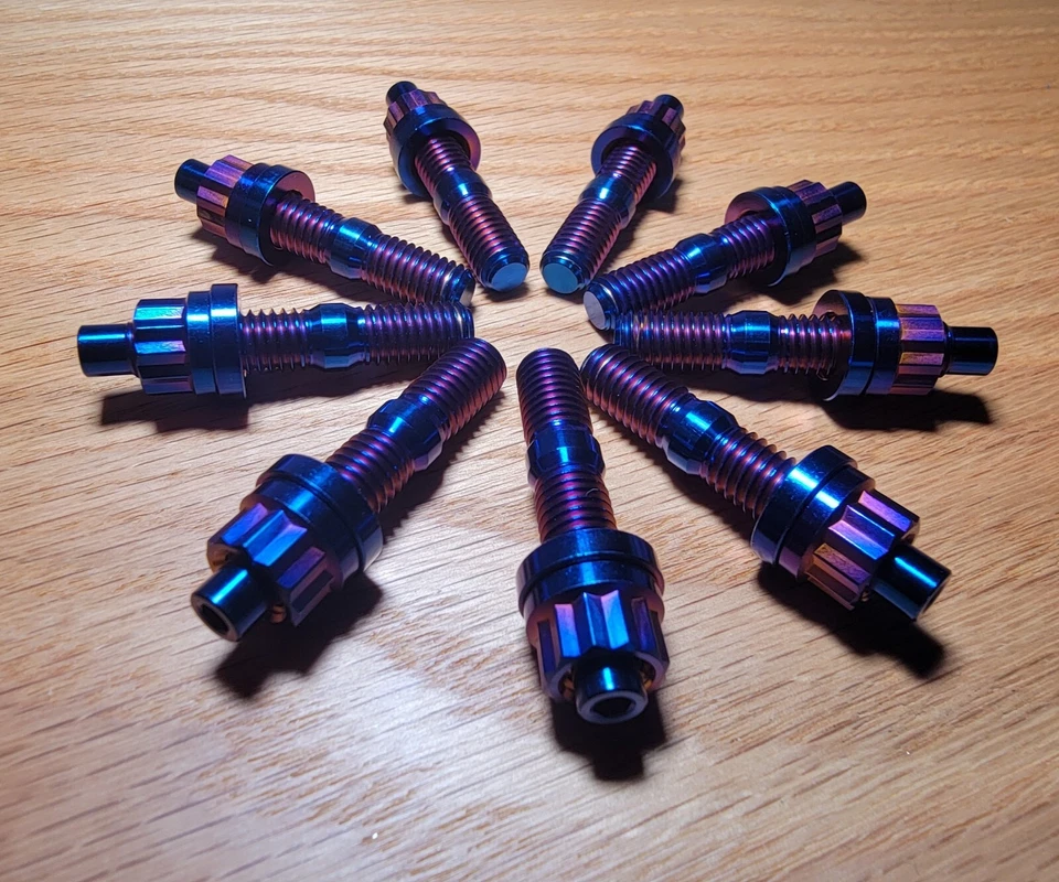 M8x1.25mm Honda / Acura Titanium B/D/F/H Series Intake Exhaust Manifold Stud Set - Image 1 of 4